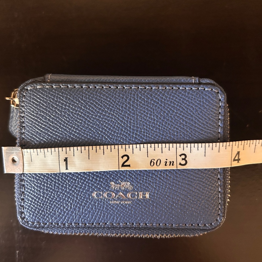 Coach Blue Leather Jewelry Box - Picture 6 of 7